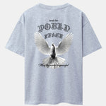 Dove Of Peace Back Print Drop Shoulder Oversize T-Shirt