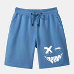 Dissolved Smiley Face Print Man Mid Length Shorts