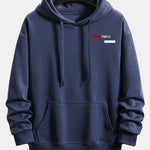Paris Stripe Print Relax Fit Hoodie