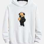 Fashion Bear Taking Photo Print Relax Fit Hoodie