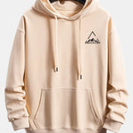 Triangle Mountain Print Relax Fit Hoodie