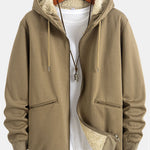 Teddy Lined Zip Up Hoodie