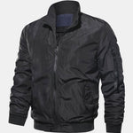 Quilted Lined Funnel Neck Bomber Jacket