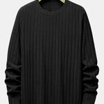 Long Sleeve Knit Ribbed T-Shirt