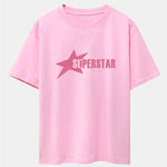 Superstar Print Drop Shoulder Oversize T-Shirt