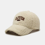 Eleven Embroidery Warm Teddy Plush Baseball Cap