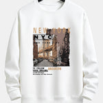 New York Cityscape Print Relax Fit Sweatshirt