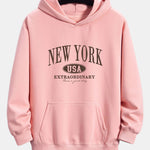 New York Print Relax Fit Hoodie