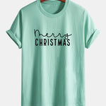 Regular Fit Christmas Print Cotton T-Shirt