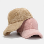 Faux Rabbit Fur Plush Warm Baseball Cap