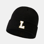 1pc Letter A-Z Warm Knit Beanie Hat