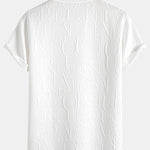 Short Sleeve Letter Jacquard T-Shirt