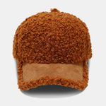 Solid Color Teddy Plush Baseball Cap