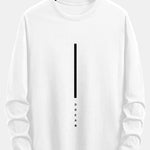 Long Sleeve Dream Stripe Print Cotton T-Shirt