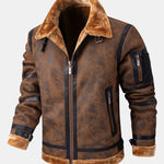Faux Fur Lined Suede Jacket