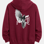 Peace Dove Back Print Relax Fit Hoodie