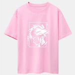Japanese Comic Male Print Drop Shoulder Oversize T-Shirt