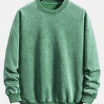 Relax Fit Washed Distressed Sweatshirt