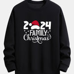 2024 Family Christmas Print Relax Fit Sweatshirt