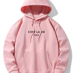 Paris Print Cotton Blend Hoodie & Jogger Pants