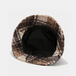 Vintage Teddy Check Warm Bucket Hat