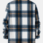 Double Pockets Flannel Plaid Overshirt