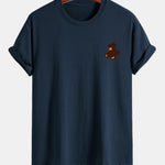 Regular Fit Teddy Bear Print Cotton T-Shirt