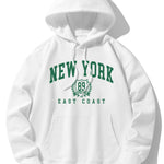 New York Varsity Print Cotton Blend Hoodie