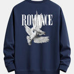 Romantic Doves Back Print Relax Fit Sweatshirt