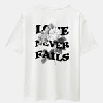 Rose Slogan Back Print Drop Shoulder Oversize T-Shirt