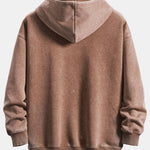 Relax Fit Washed Distressed Hoodie