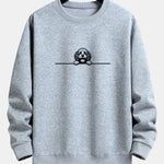Peeking Poodle Dog Print Relax Fit Sweatshirt