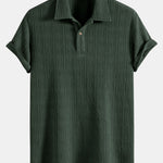 Knitted Rhombus Geometric Jacquard Polo