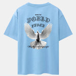 Dove Of Peace Back Print Drop Shoulder Oversize T-Shirt