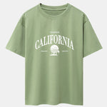 California Slogan Print Drop Shoulder Oversize T-Shirt