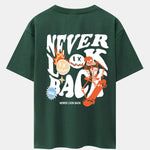 Skeleton Slogan Back Print Drop Shoulder Oversize T-Shirt