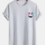 Regular Fit Evil Face Print Cotton T-Shirt