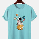 Planet Astronaut Print T-Shirt