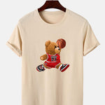 Basketball Player Bear Print T-Shirt