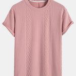Muscle Fit Geometric Jacquard T-Shirt