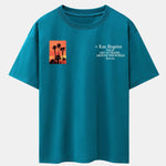 Palm Tree Slogan Print Drop Shoulder Oversize T-Shirt