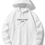Paris Print Cotton Blend Hoodie