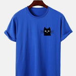 Cat Face Print T-Shirt