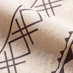 Geometric Print Linen Look Shirt & Straight Leg Linen Pants