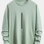 Long Sleeve Dream Stripe Print Cotton T-Shirt