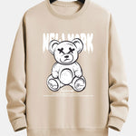 Slogan Bear Print Relax Fit Sweatshirt