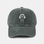 Smiling Face Pttern Versatile Casual Washed Cotton Baseball Cap