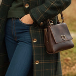 Women's Button Plaid Wool Coat