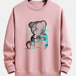 Simple Bear Print Relax Fit Sweatshirt