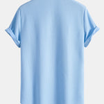 Muscle Fit Ribbed Stand Collar Shirt & Straight Leg Ribbed Pants